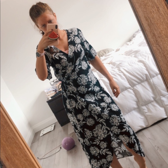 Who What Wear Dresses & Skirts - Floral Who What Wear Wrap Dress